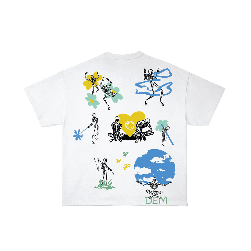 Playful Skeleton Oversized  T-Shirt