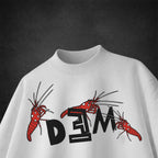 RED Puff Print SHRIMP Oversized TSHIRT