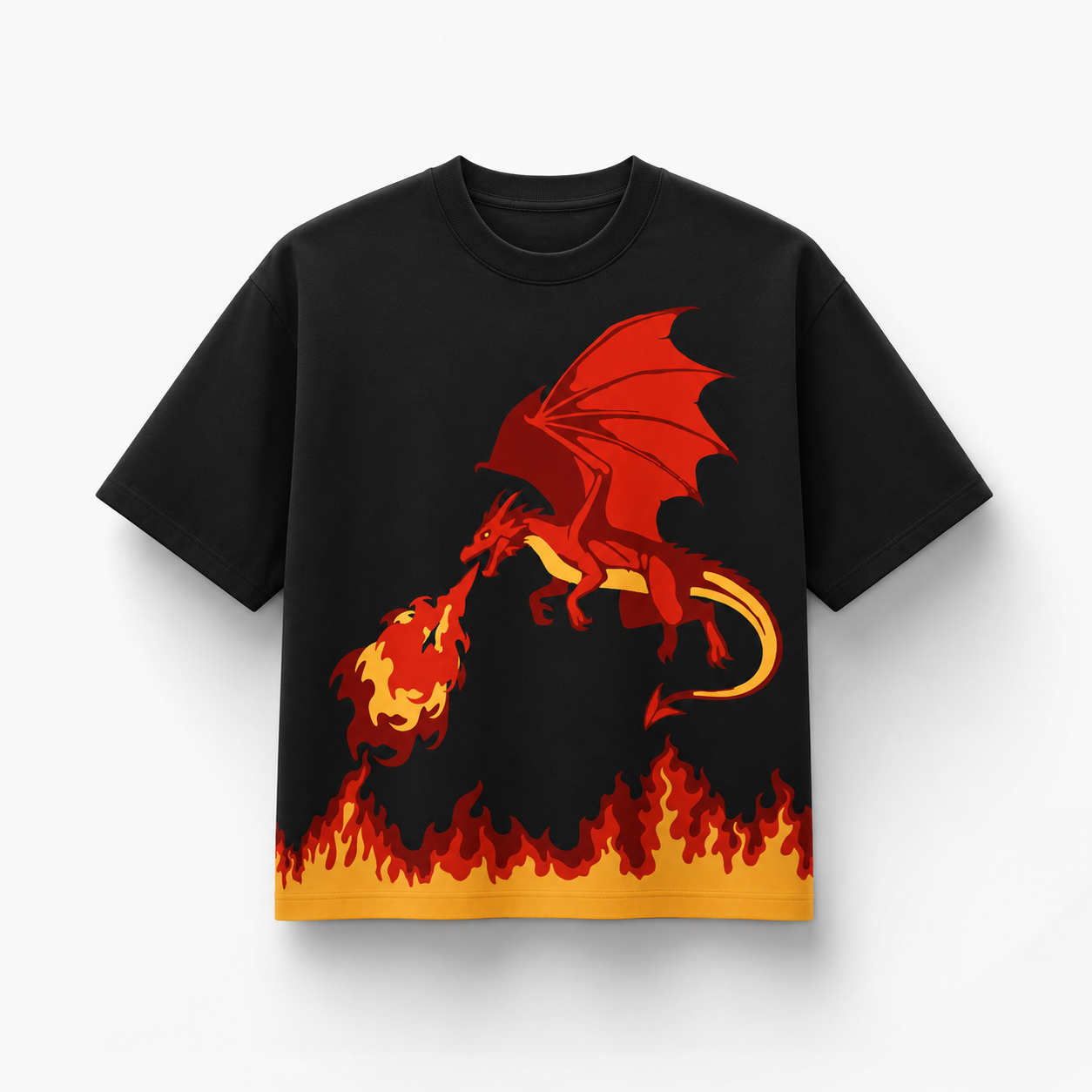 Firestorm Oversized  Dragon T-shirt