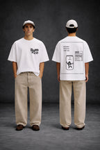 GOOD TIME ONLY WHITE Puff PrintOversized T-Shirt